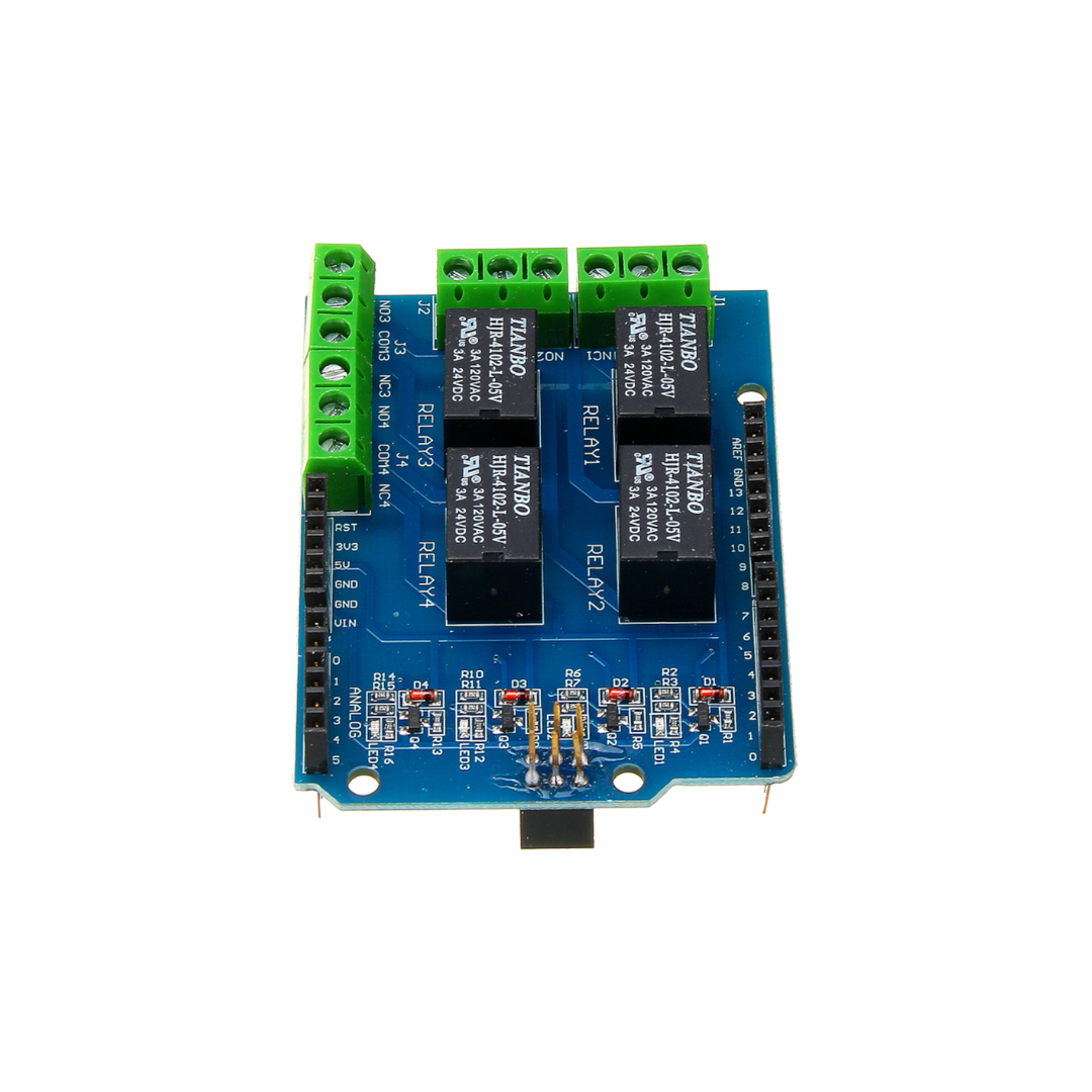 4 Channel Relay Shield Module for Arduino
