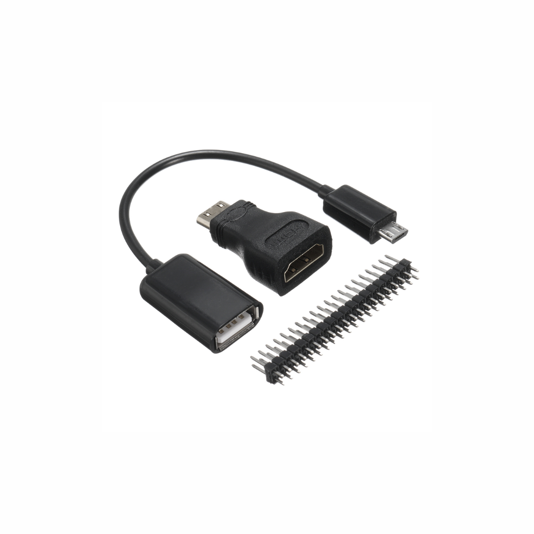 Raspberry Pi zero 3 in1 Micro USB Cable+Pin Header+HDMI Adapter