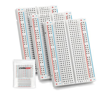 AEROKART INDIA 3 pcs Breadboard with 400 Tie Points (BB-801) Solderless Prototype Kit Universal PCB Bread Board Plus 2 Power Rail and Adhesive Back for Small DIY Kits Arduino Proto Raspberry rasp Pi Project