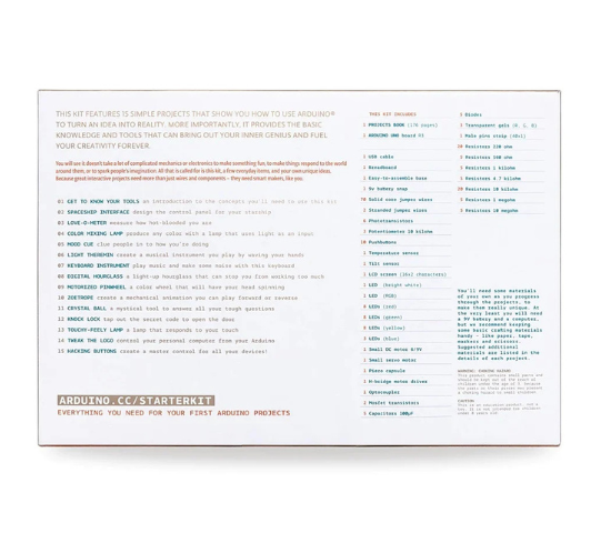 Arduino Starter Kit with 170 Pages Project Book