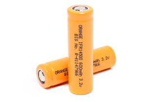 Orange A Grade IFR14500 3.2V 600mAh 3C AA Size LiFePO4 Battery