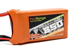Pro-Range 11.1V 850mAh 30C 3S Lithium Polymer Battery Pack