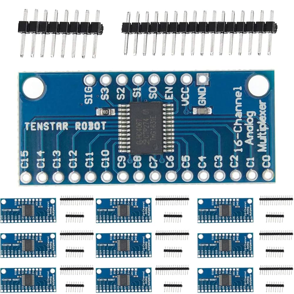 CD74HC4067 High Speed CMOS 16-Channel Analog/Digital Multiplexer Breakout Module
