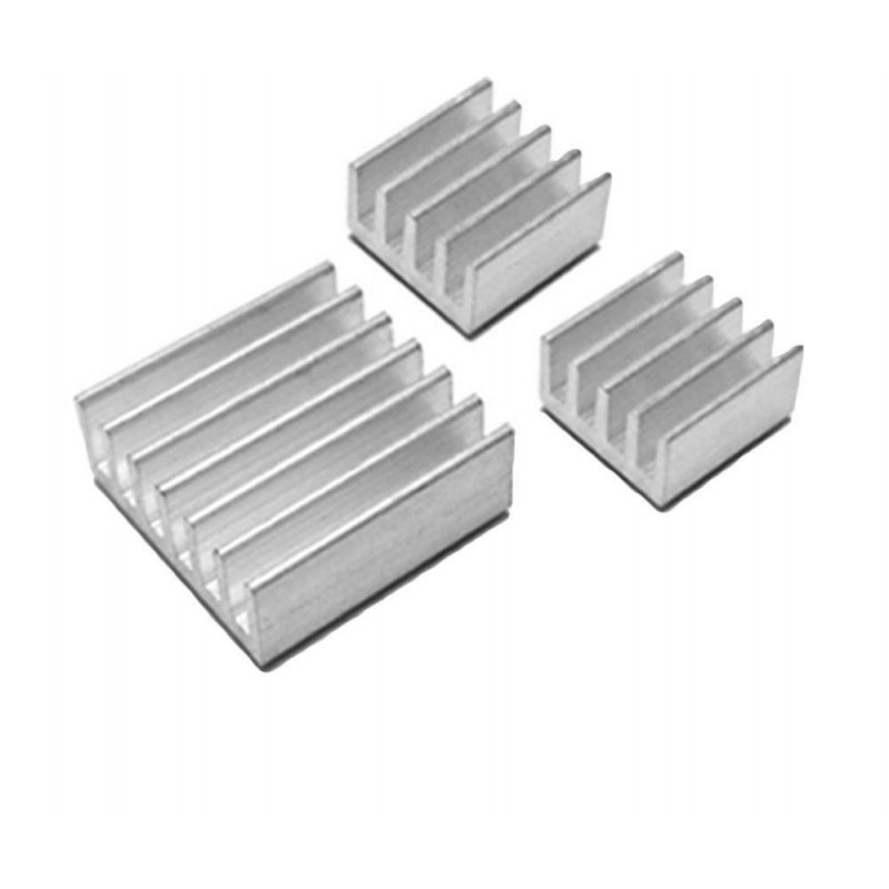 3 in 1 Aluminum Heat Sink Set for Raspberry Pi ¾