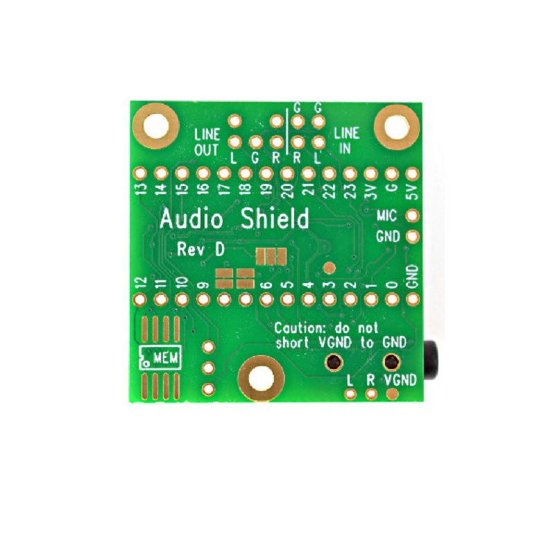 TEENSY4-AUDIO Audio Board for Use With Teensy 4.0 – 4.1, (Rev D)