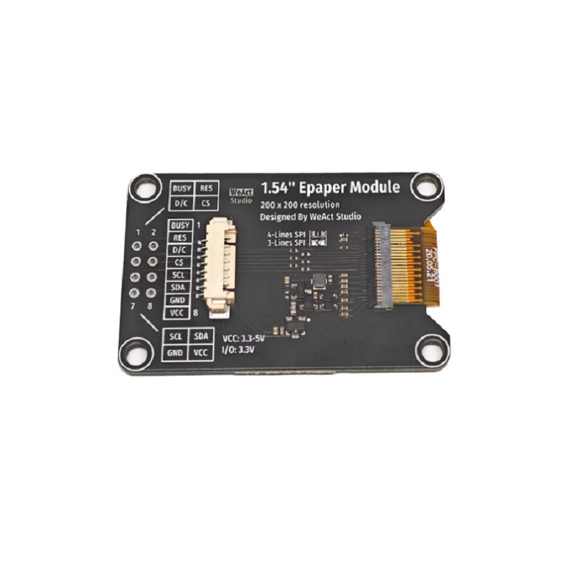 WeAct Studio 1.54 Inch Epaper Display Screen Module SPI Black-White