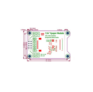 WeAct Studio 1.54 Inch Epaper Display Screen Module SPI Black-White