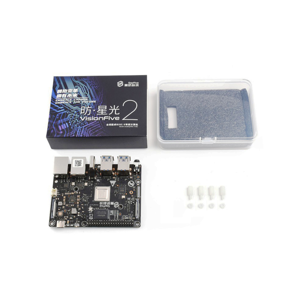 VisionFive2 RISC-V 4GB RAM Single Board Computer, StarFive JH7110 Processor with Integrated 3D GPU, base on Linux, with Wi-Fi module