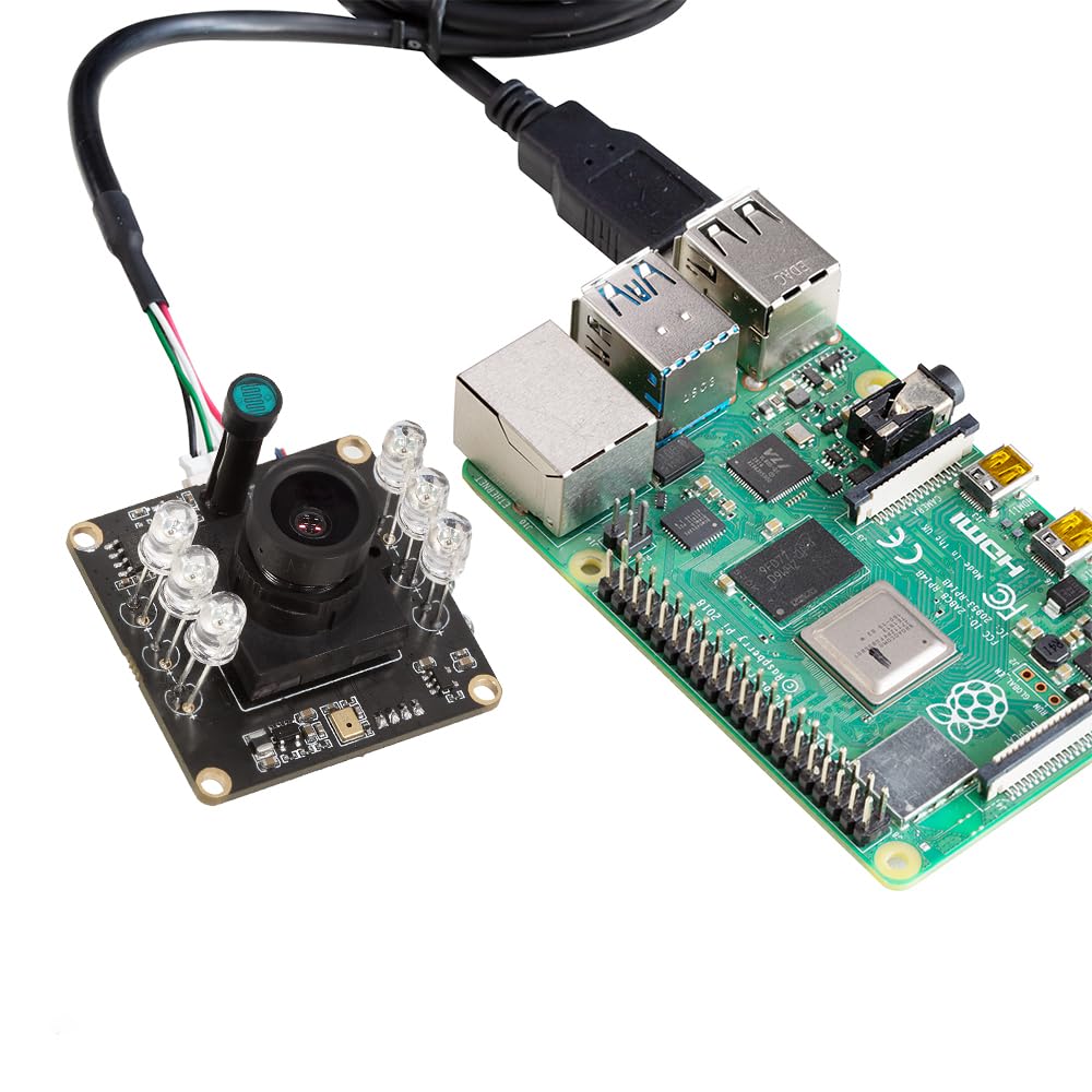 Arducam 1080P Day/Night Vision USB Camera, 2MP Infrared Webcam with Automatic IR-Cut Switching and IR LEDs