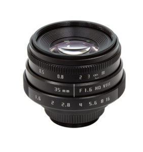 Arducam 35mm F1.6 Mirrorless C-Mount Lens for Raspberry Pi HQ Camera, with C-CS Adapter