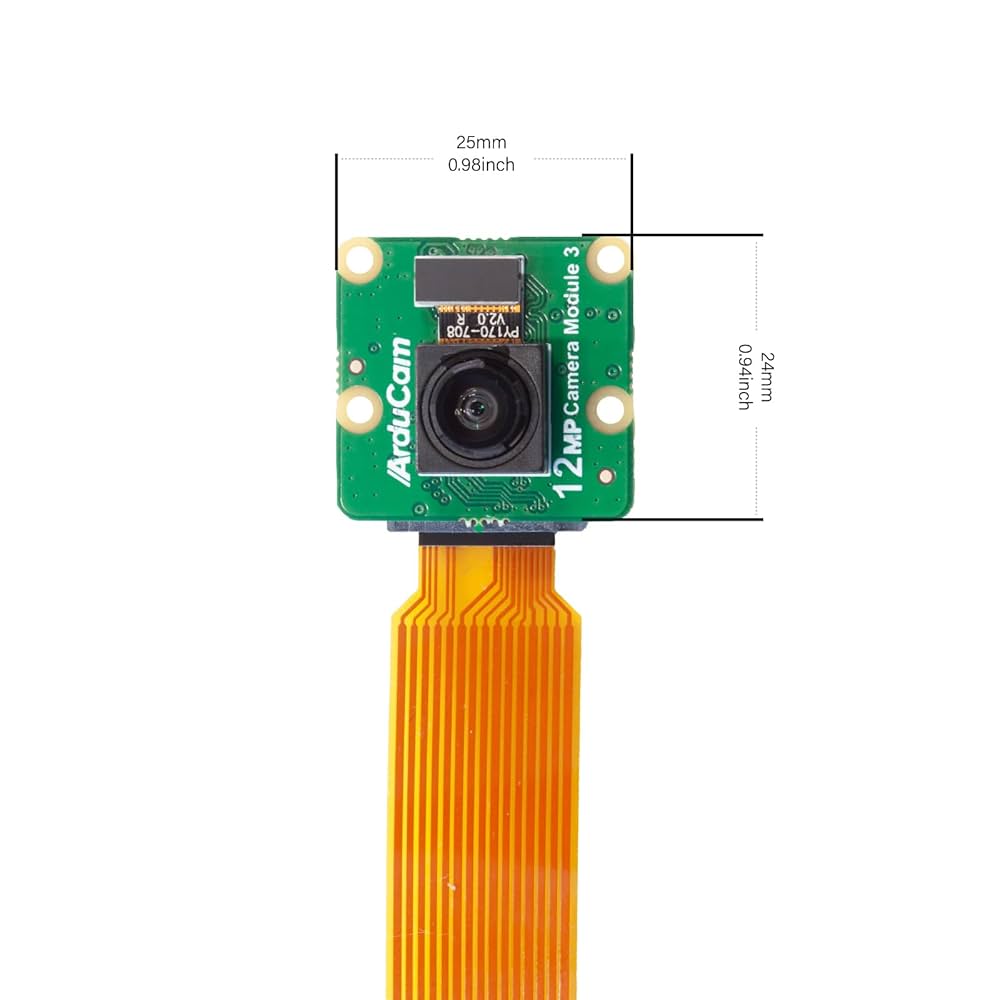 Arducam 12MP IMX708 Autofocus Camera Module 3 with HDR Mode and PDAF Function for Raspberry Pi