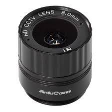 Arducam LN038 CS-Mount Lens for Raspberry Pi HQ Camera, 8mm Focal Length with Manual Focus