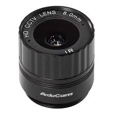 Arducam LN038 CS-Mount Lens for Raspberry Pi HQ Camera, 8mm Focal Length with Manual Focus