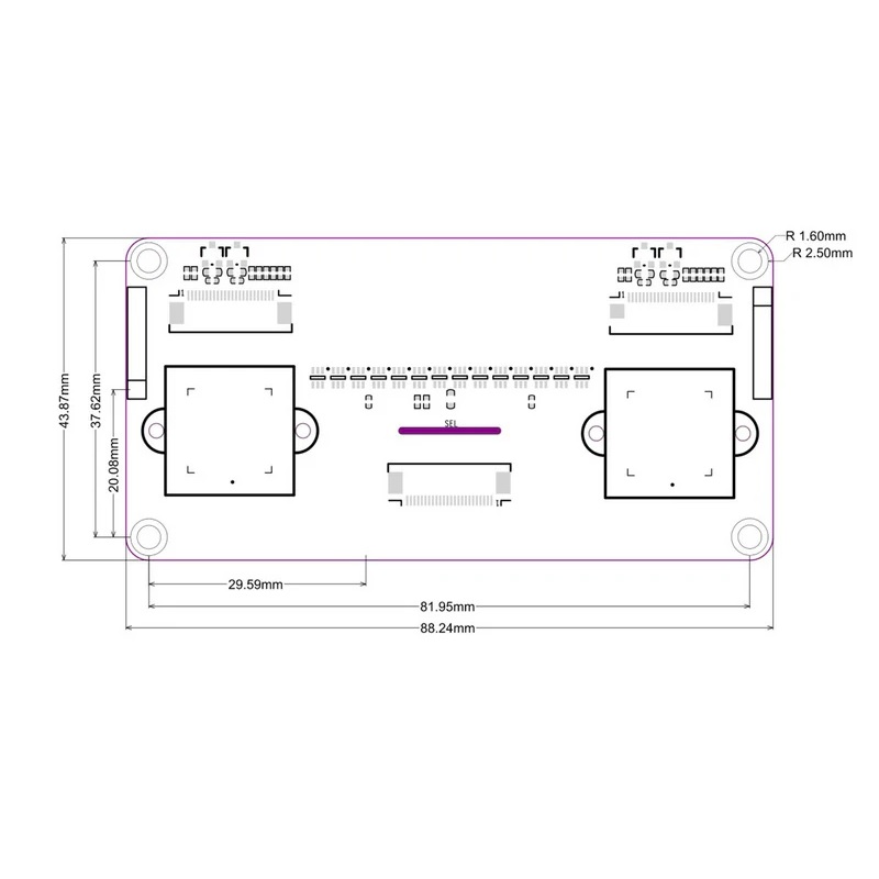Sipeed Maix I Binocular Camera Module With Dual GC0328 30k Pixels Supports Stereo/Depth/Machine Vision Compatible With Maix AioT