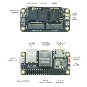 Sipeed LonganPi LPi3H Quanzhi H618 development board 4K TV box WIFI6