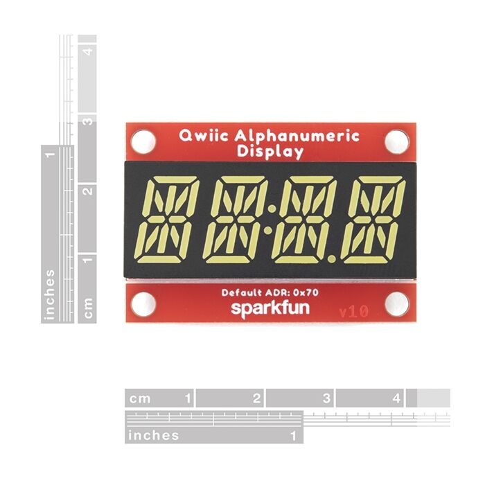 SparkFun COM-18565 Qwiic Alphanumeric Display – White