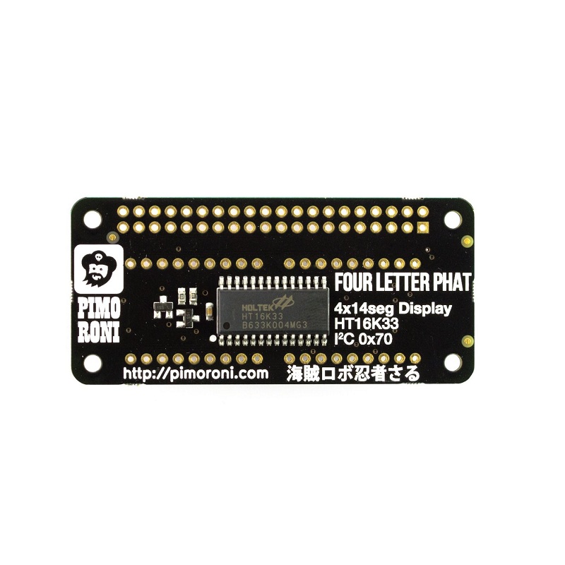 PIMORONI Four Letter pHAT – Four Letter Display for Raspberry Pi