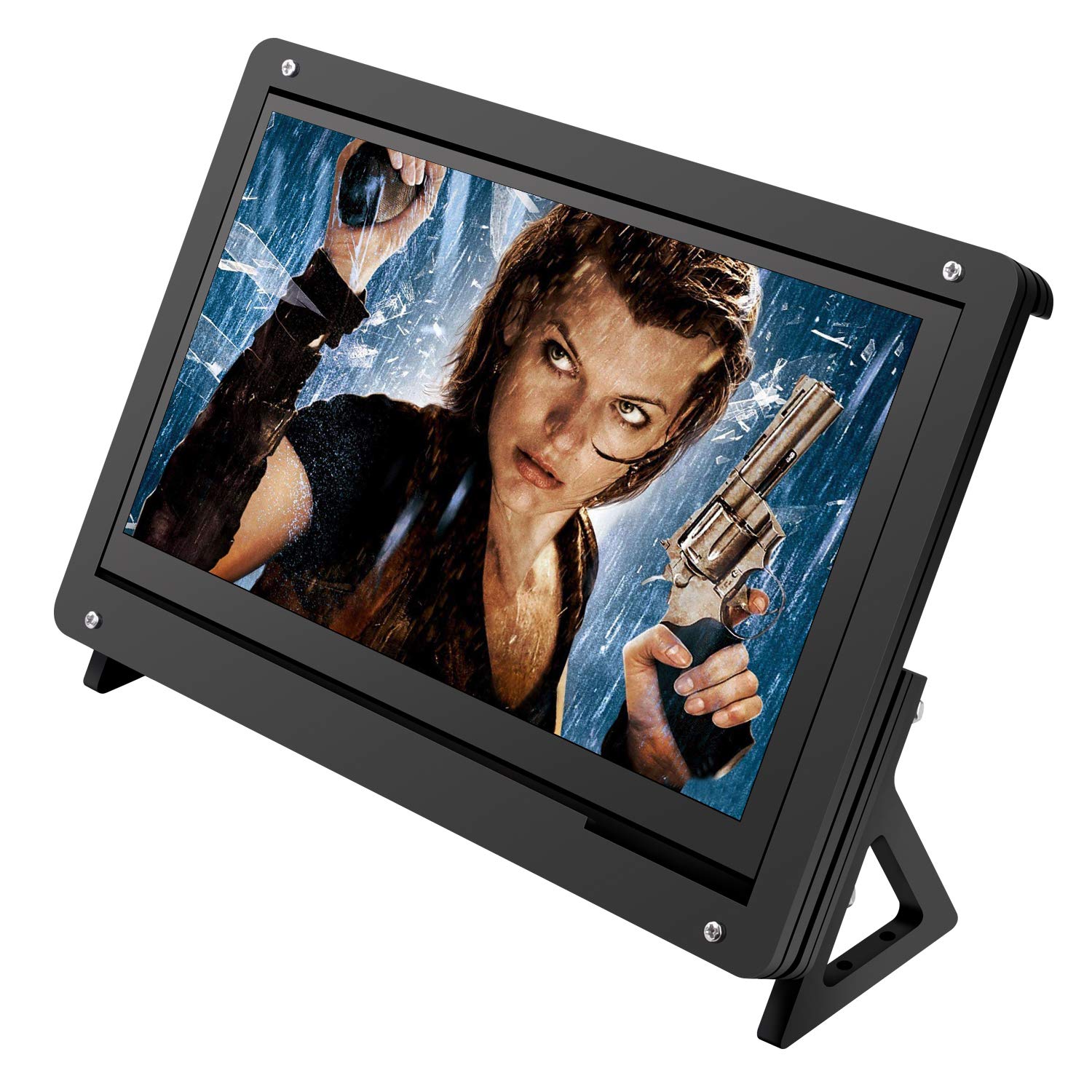Raspberry Pi 4 Model B Touchscreen 7 inch Display Case -ABS, Black