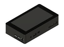 Raspberry Pi 4 Model B Touchscreen 7 inch Display Case -ABS, Black