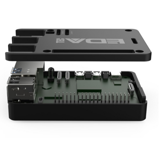 EDATEC Raspberry Pi 5 Passive Cooling CNC Box Black