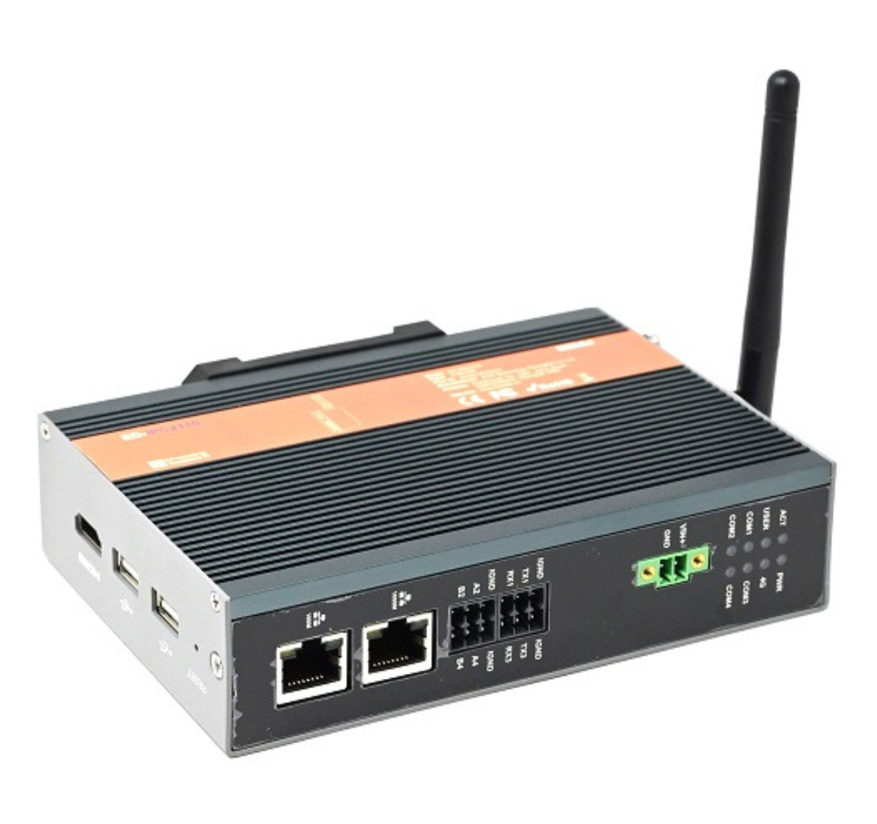 EDATEC ED-IPC2110-1208-S Industrial Computer Based on Raspberry Pi CM4 CM4102008, 2GB DDR, 8GB eMMC with Wi-Fi & Bluetooth