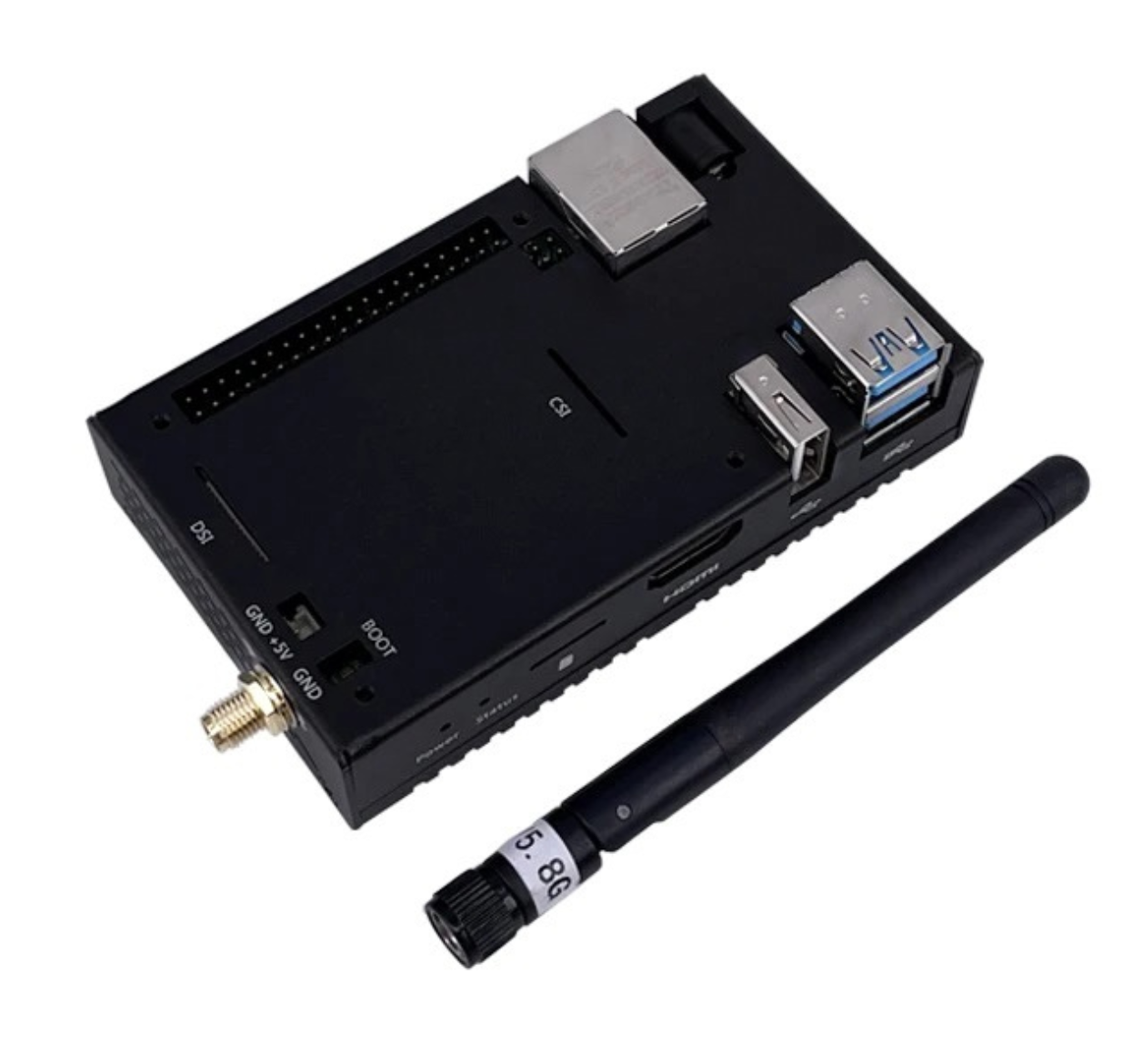 EDATEC ED-CM4NANO10-1208-C Baseboard with WIFI, Antenna, Metal Case, 2GB RAM and 8GB EMMC