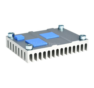 EDATEC CM4 Cooler, 55x40x13.5MM, Silver Aluminum with 1.5mm & 3mm Screws