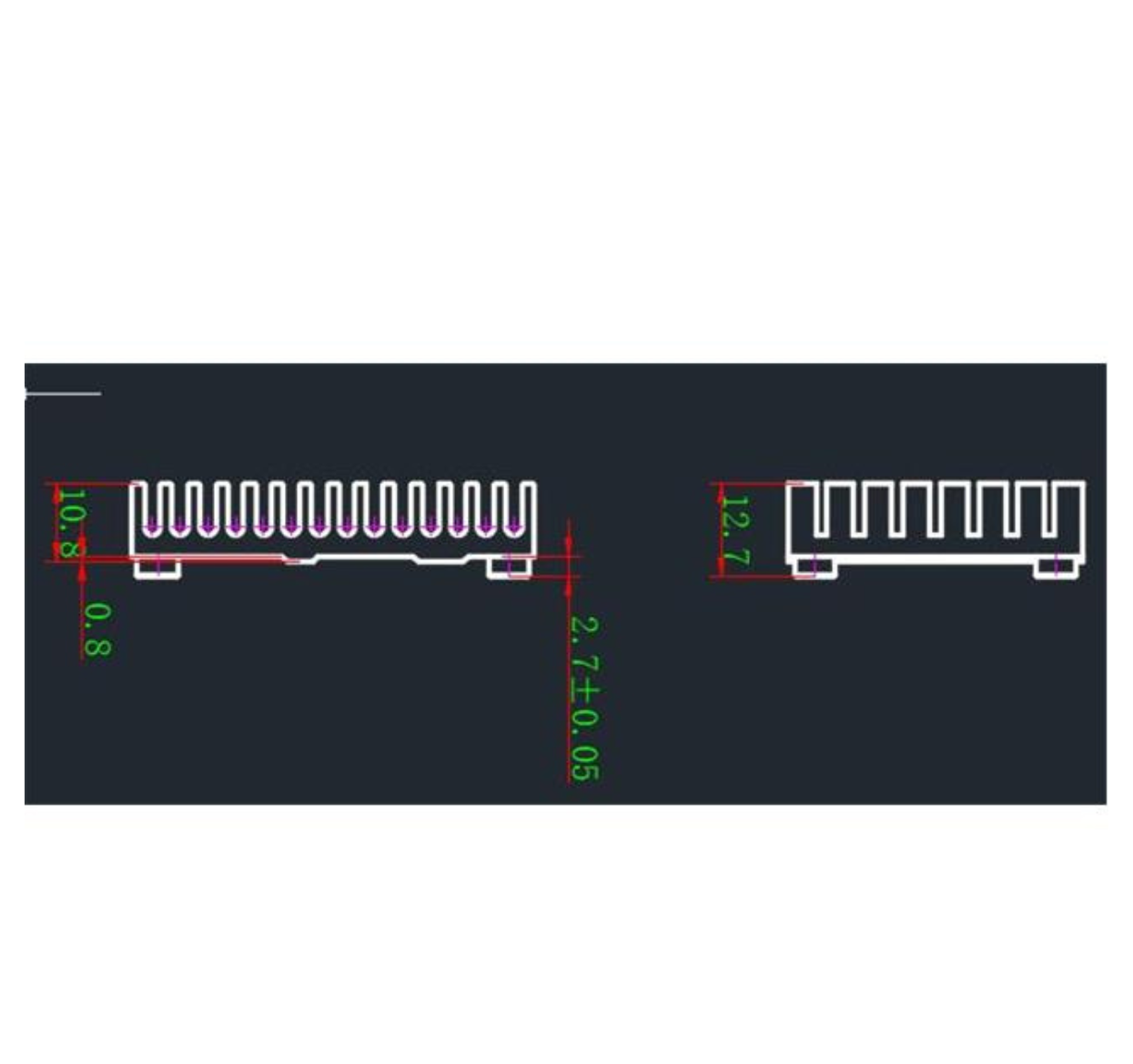 EDATEC CM4 Cooler, 55x40x13.5MM, Black Aluminum with 1.5mm & 3mm Screws