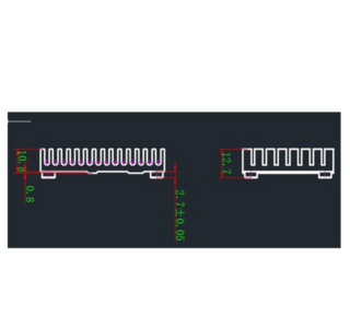 EDATEC CM4 Cooler, 55x40x13.5MM, Black Aluminum with 1.5mm & 3mm Screws