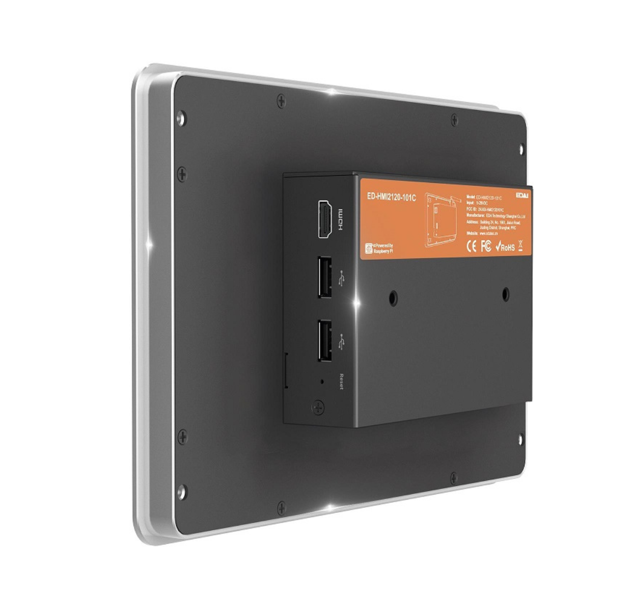 EDATEC ED-HMI2120-101CC-12324IN 10.1-inch Industrial HMI Based on Raspberry Pi CM4 CM4102032 2GB RAM & 32GB eMMC with wireless