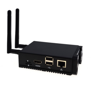 EDATEC ED-CM4SEN baseboard with WIFI Antenna 4G Module Metal Case 2GB RAM and 8GB EMMC