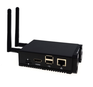 EDATEC ED-CM4SEN baseboard with WIFI Antenna 4G Module Metal Case 1GB RAM and 8GB EMMC