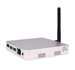 EDATEC CM4 Media baseboard, CM4108000 8GB DDR120G SSD WiFi/Bluetooth Antenna Silver Color CNC Aluminum Case 8MP Camera