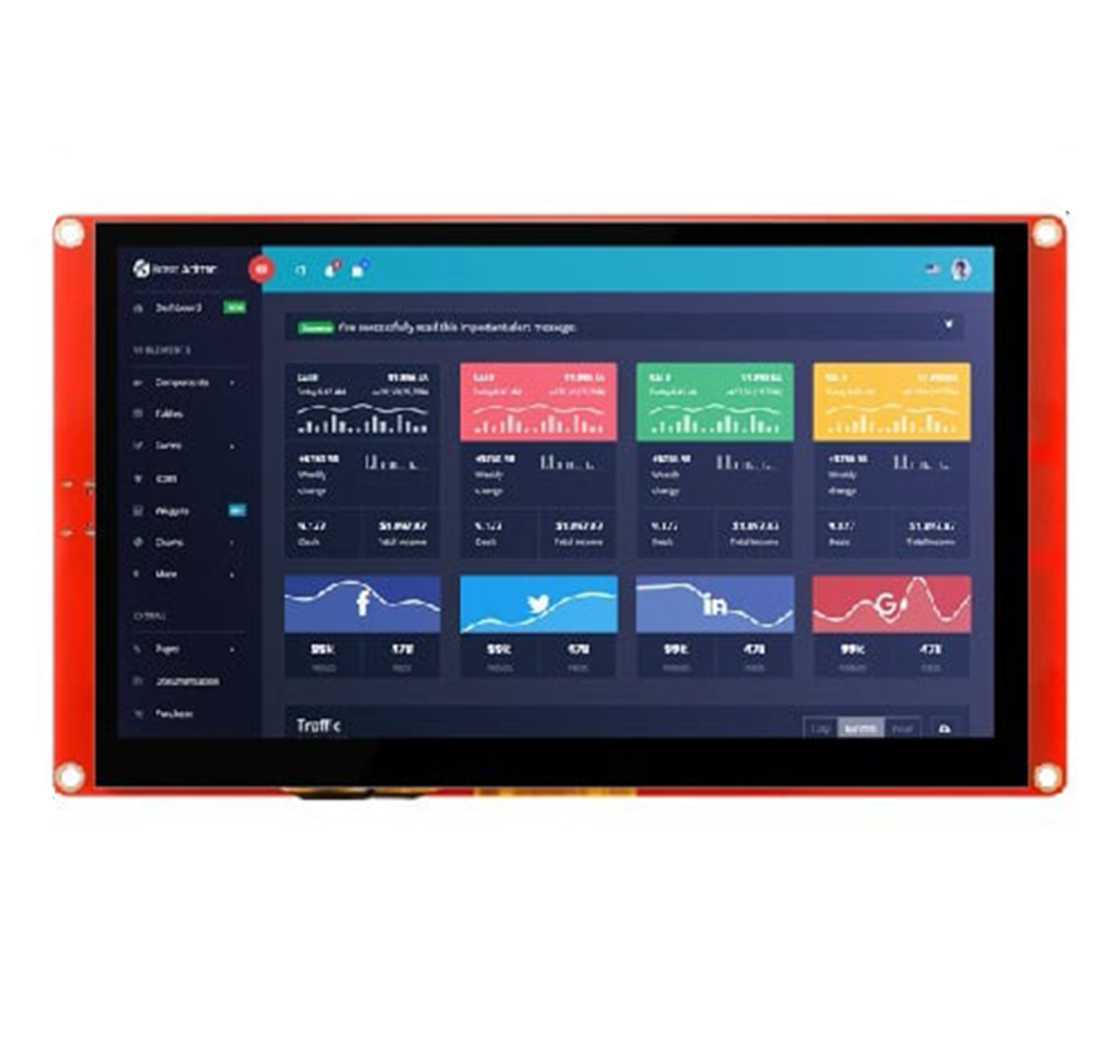 ELECROW ESP32 display 7.0 Inch HMI Display 800×480 RGB TFT LCD Touch Screen Compatible with Arduino/LVGL/PlatformIO/ Micropython Without Acrylic Case