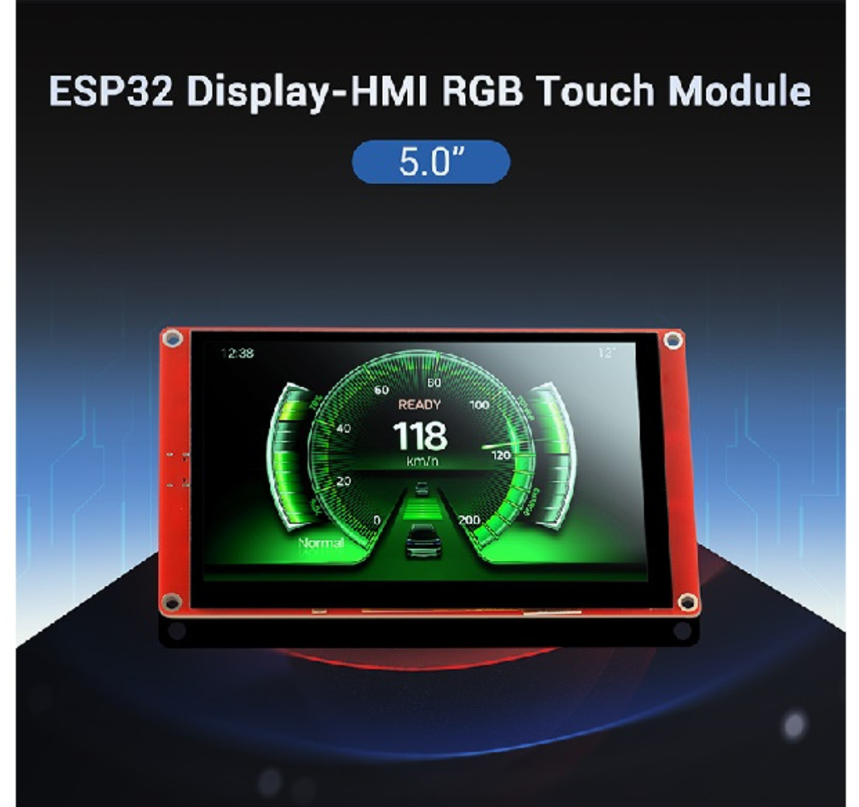 ELECROW ESP32 display-5.0 Inch HMI Display 800×480 RGB TFT LCD Touch Screen Compatible with Arduino/LVGL/PlatformIO/ Micropython Without Acrylic Case