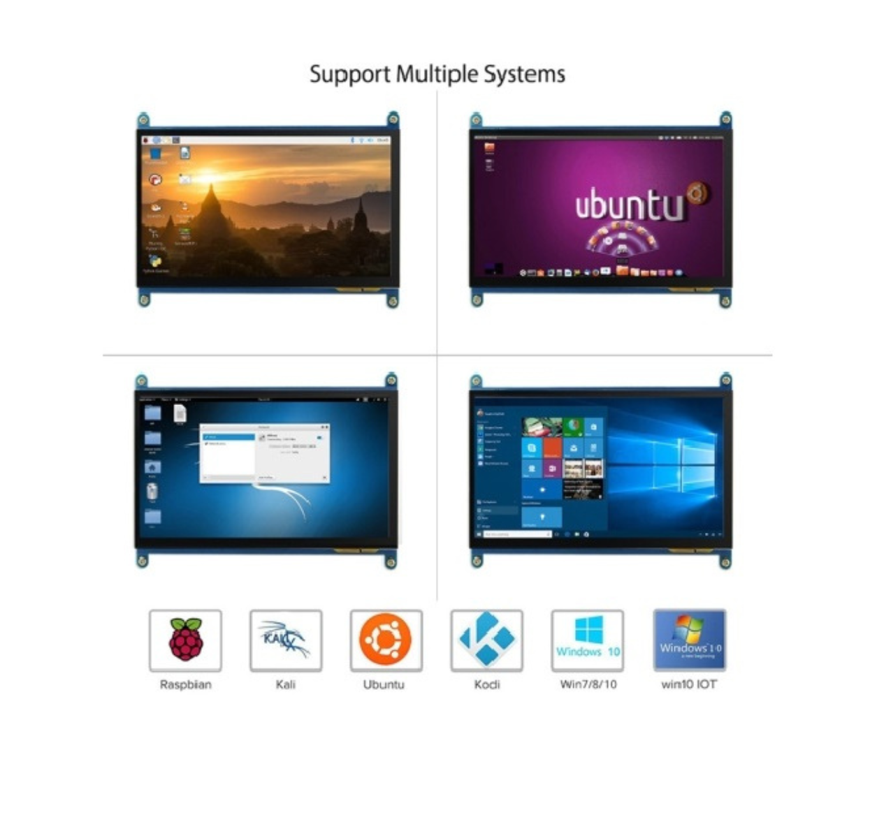 Elecrow RC070 7 inch 1024*600 LCD Display with Touch Screen Without Acrylic Case