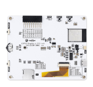 Elecrow CrowPanel ESP32 4.2” E-paper HMI Display with 400*300 Resolution, Black/White Color Driven By SPI Interface