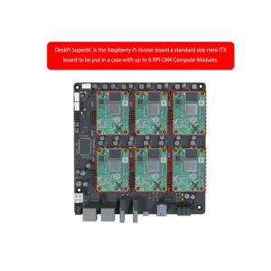 DeskPi Super6C Cluster Mini-ITX board for Raspberry Pi CM4 & CM5