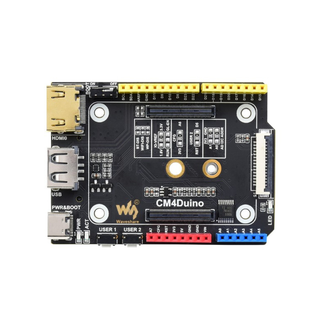 Arduino Compatible Base Board For Raspberry Pi Compute Module 4, HDMI, USB, M.2 Slot