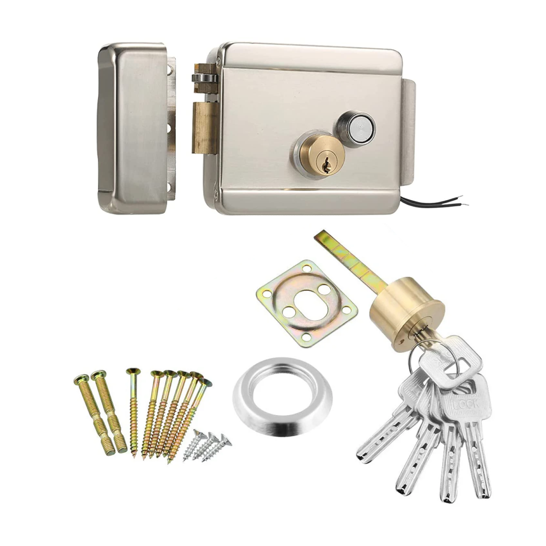 JiSecure Stainless Steel Polished Security with Comfort Electronic Lock (Silver)