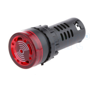Red 16mm LED Signal Indicator with Built-in Buzzer (AC/DC 24V, AD16-16SM)