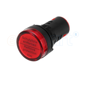 Red 22mm LED Power Pilot Signal Light Indicator (AC/DC 12V, AD16-22DS)