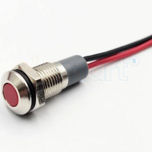 Red 8mm LED Metal Indicator Light (3-9V)