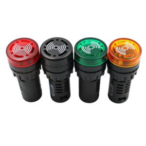 Green AC/DC 12V 22mm AD16-22SM LED Signal Indicator with Built-in Buzzer