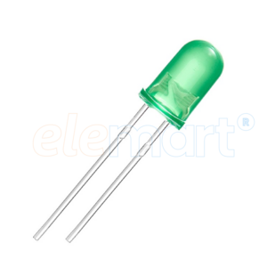 3mm Round DIP LED Green in Green