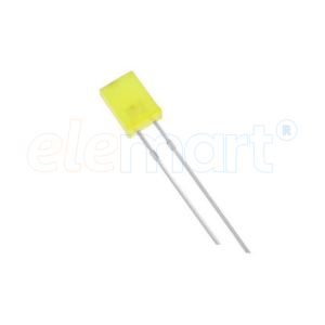 TJ-L257SSGCYMCGSFLC9Y-A5 TOGIALED 5mm Yellow LED with Foggy Yellow Lens, Square Lamp Head, ROHS Compliant