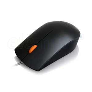 Lenovo 300 Wired USB Optical Mouse (Ambidextrous, USB 2.0, Black)