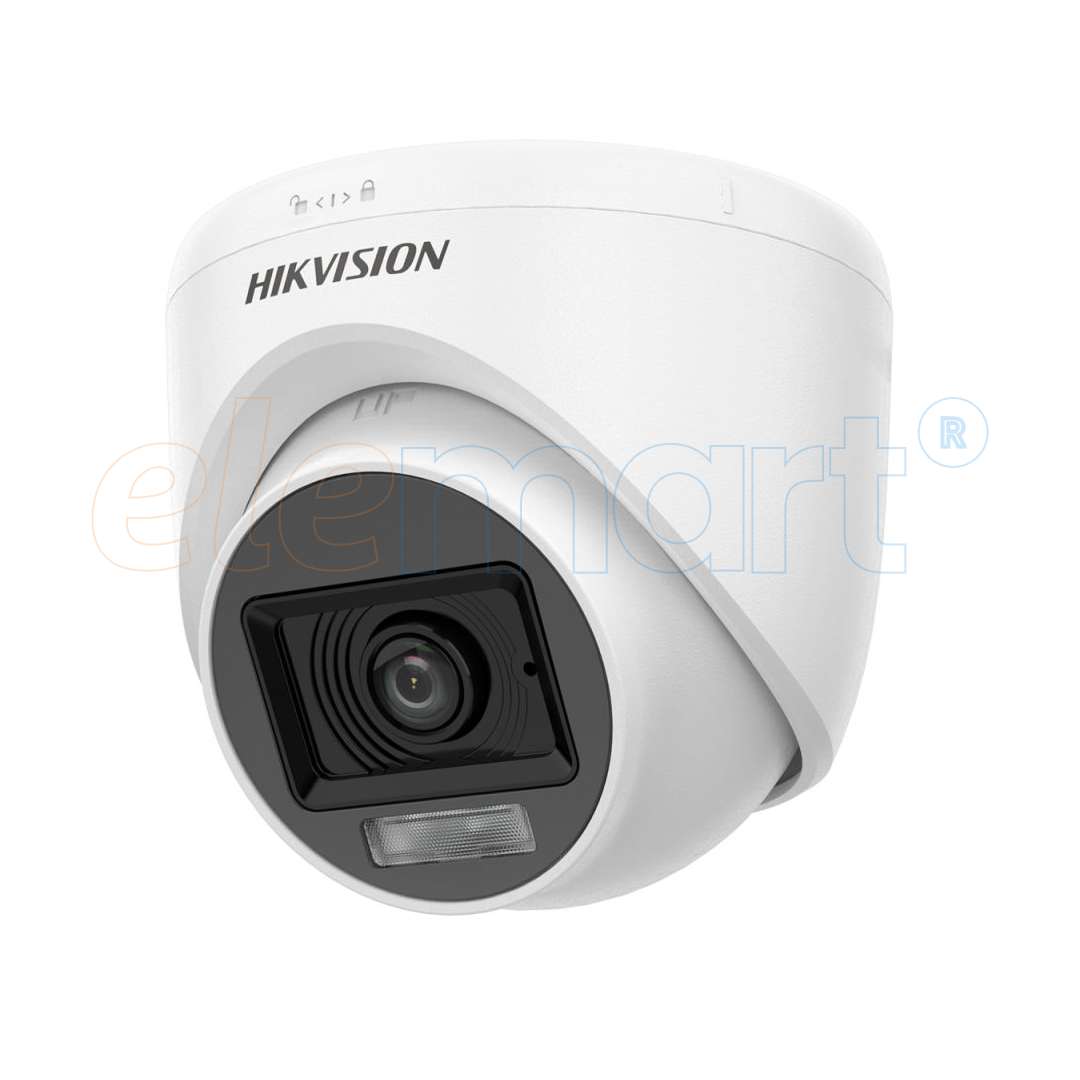 Hikvision 2MP Smart Hybrid Light Audio Turret Camera – STQC Approved (DS-2CE76D0T-LPFS)