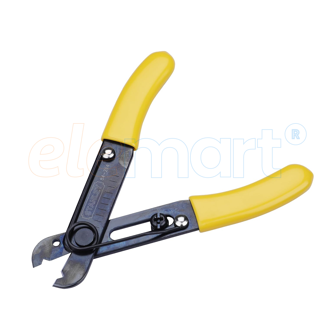 STANLEY 84-214-22 Wire Stripper, 130mm/5.25'' – Strips Wires (0.5mm-4mm), Looping/Bending Hole, Ideal for Speaker & Appliance Cords