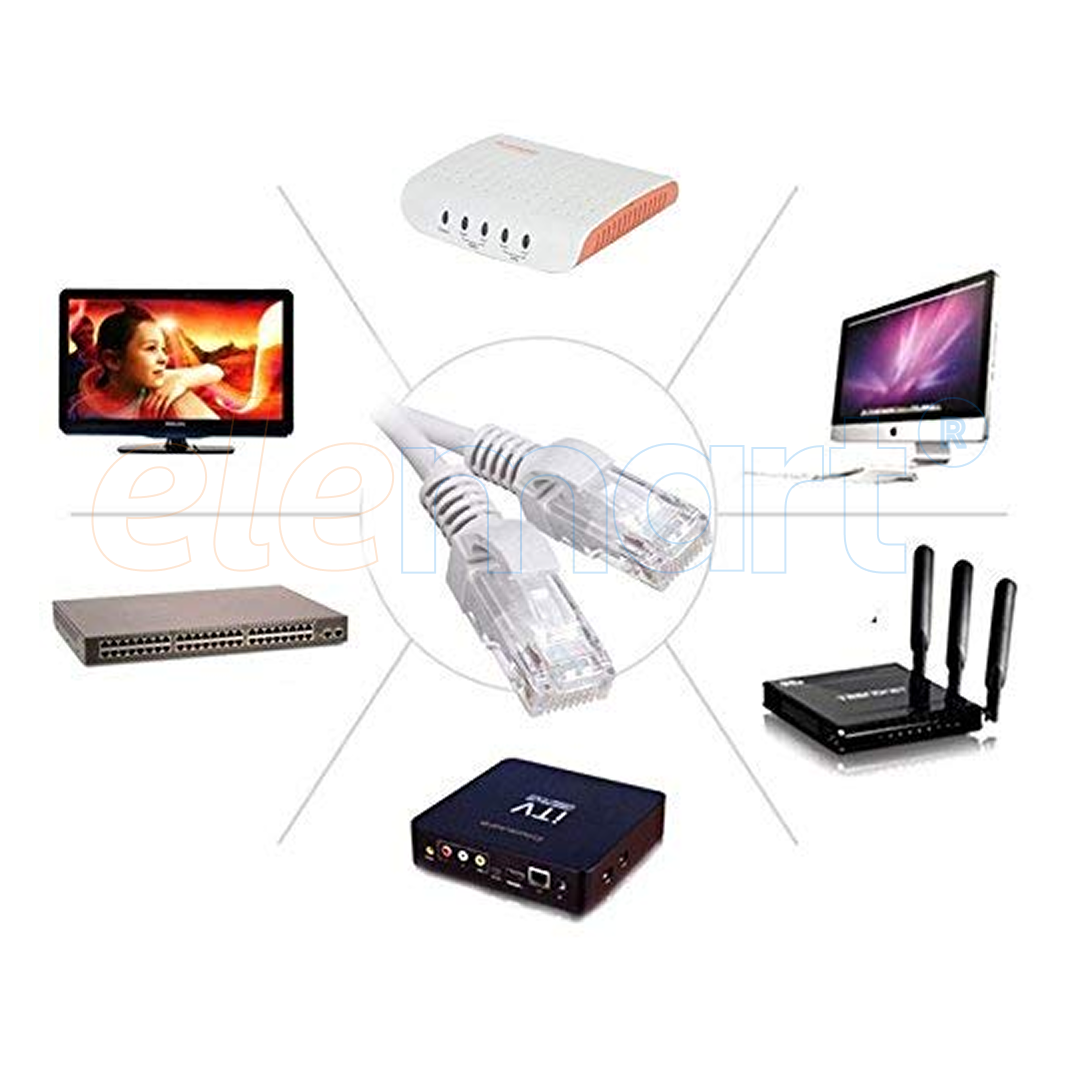 D-Link RJ45 Cat 6 Patch Cord for Modem (Grey, 2m)